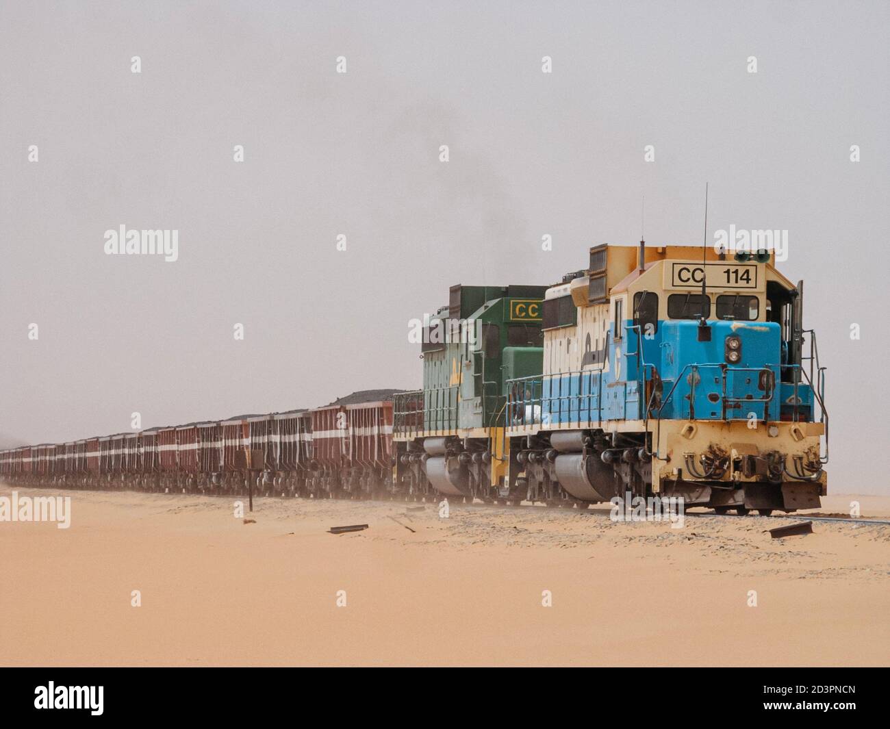 Mauretanien Eisenbahn von Atar nach Zouerat Stockfoto