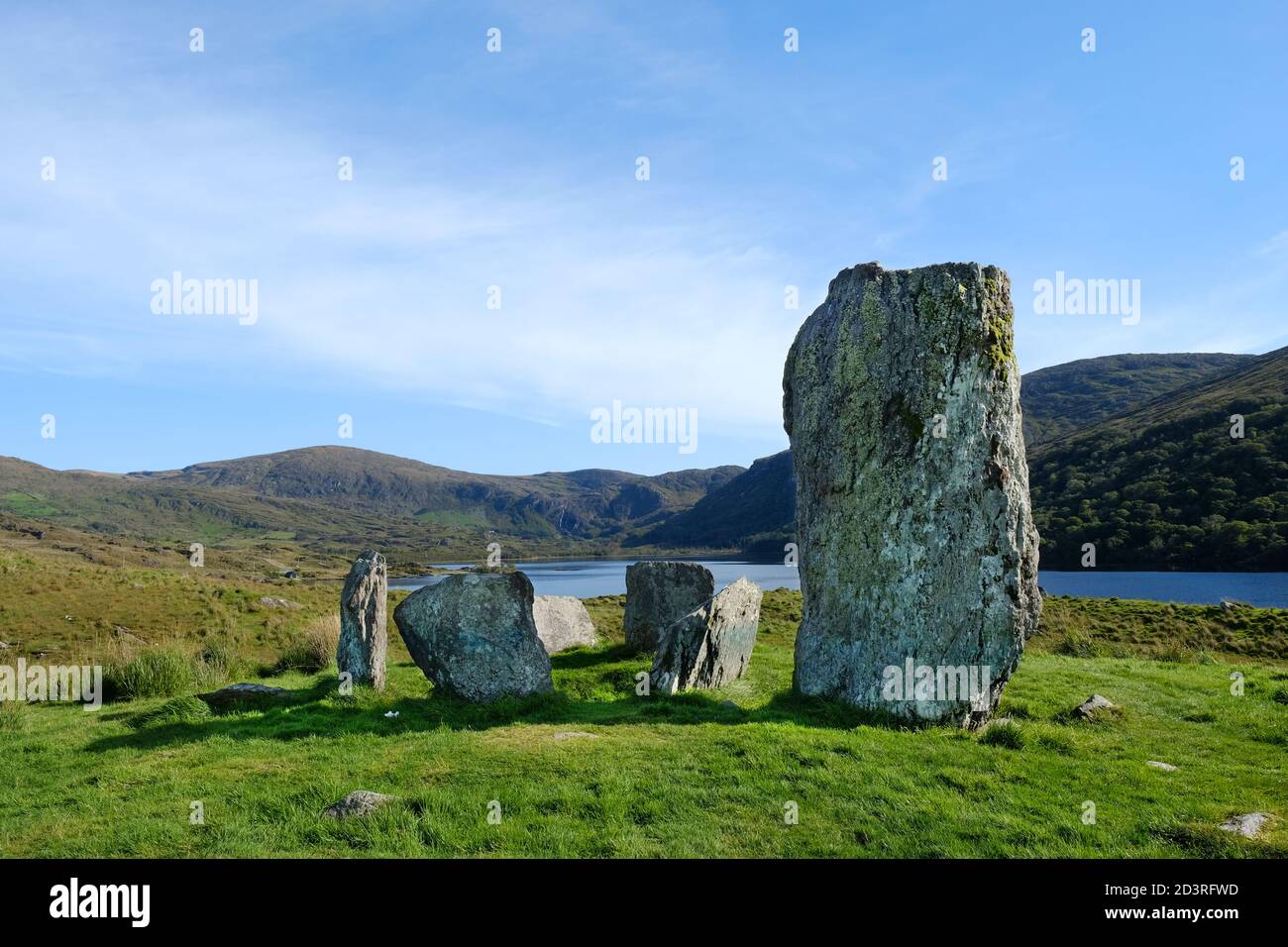 Uragh Stone Circle auf der Beara Halbinsel, County Kerry, Irland - John Gollop Stockfoto