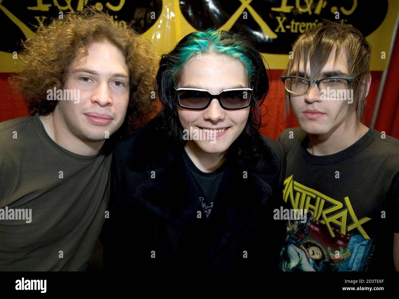 Ray Toro Gerard Way Mikey Weg Frank Iero My Chemical Romance Besuchen Blink 182 My Chemical Romance 2011 Honda Civic Tour Ankundigung Veranstaltung Rainbow Bar Grill Mai 23 2011 Los Angeles Kalifornien Stockfotografie Alamy