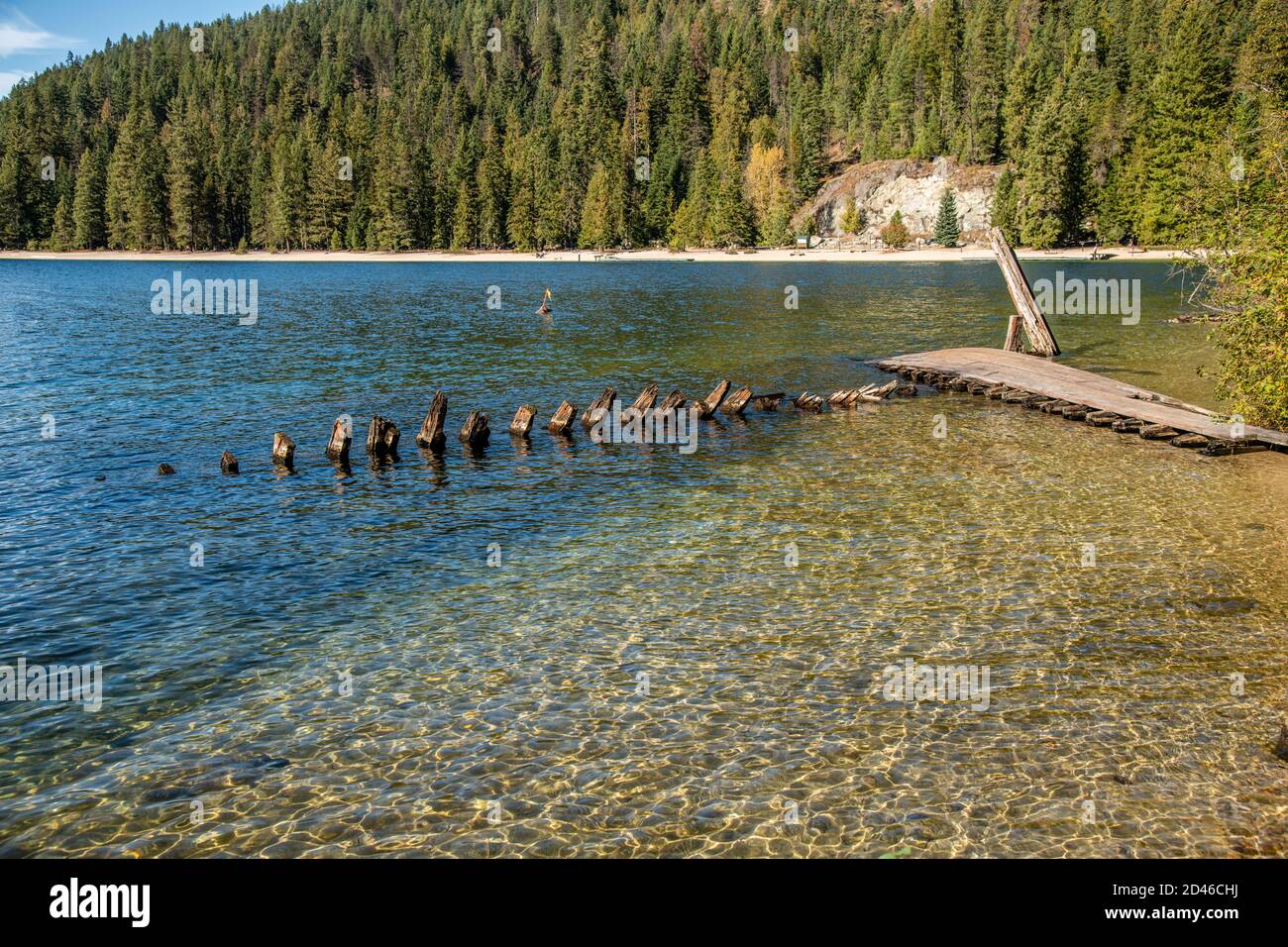 Tyee II Schiffswrack am Priest Lake, Idaho. Stockfoto
