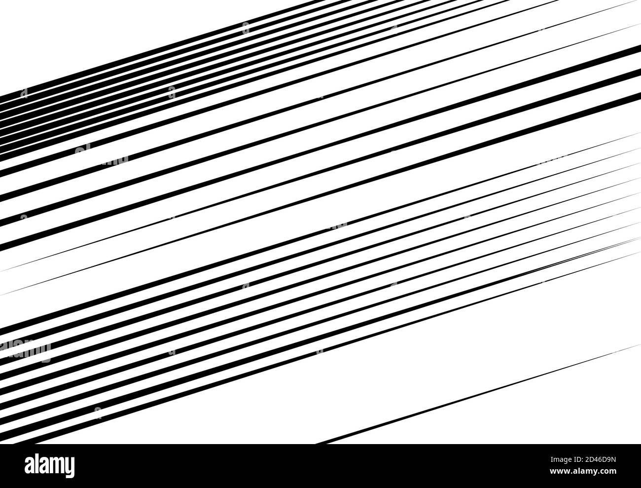 Diagonal, schräg, schräg und schräg linear, linear gestreift linig abstrakte geometrische Vektor-Illustration. Gekippte Nadelstreifen, Streifen und Streifen schwarz und Stock Vektor