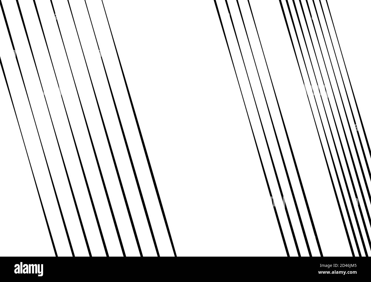 Diagonal, schräg, schräg und schräg linear, linear gestreift linig abstrakte geometrische Vektor-Illustration. Gekippte Nadelstreifen, Streifen und Streifen schwarz und Stock Vektor