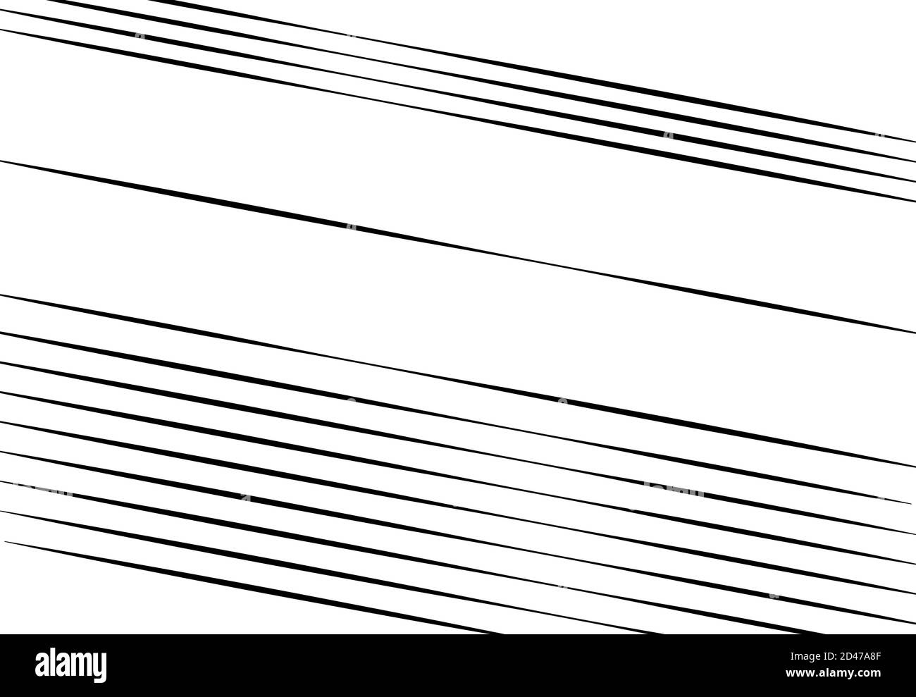 Diagonal, schräg, schräg und schräg linear, linear gestreift linig abstrakte geometrische Vektor-Illustration. Gekippte Nadelstreifen, Streifen und Streifen schwarz und Stock Vektor