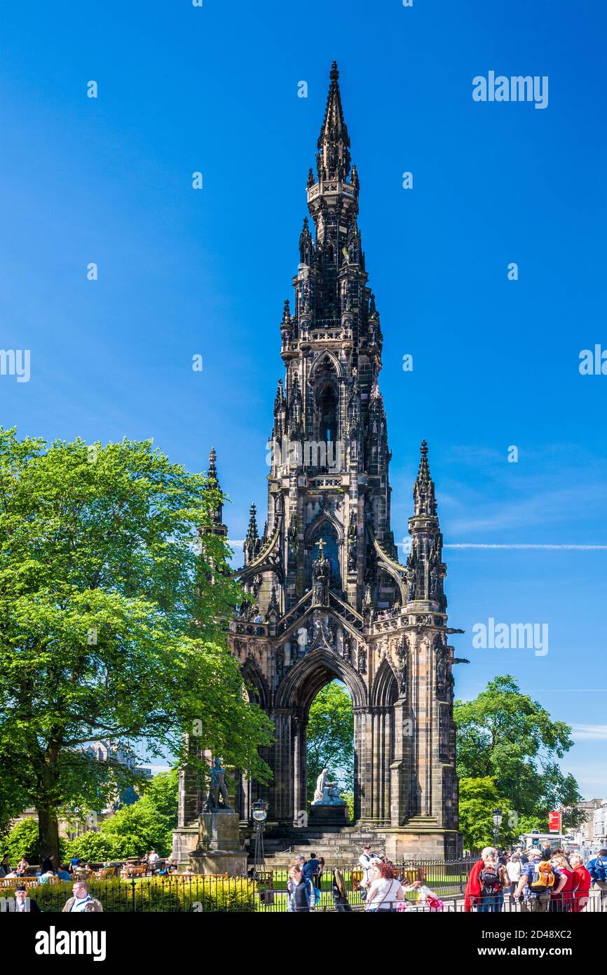 Das Scott Monument in Edinburgh. Stockfoto