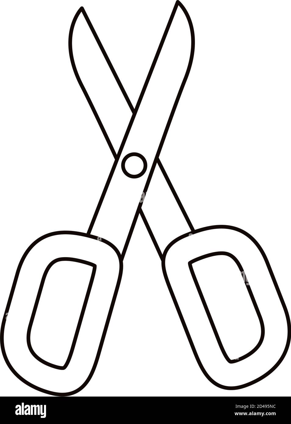 Schere Schule Versorgung flache Stil Symbol Vektor Illustration Design Stock Vektor