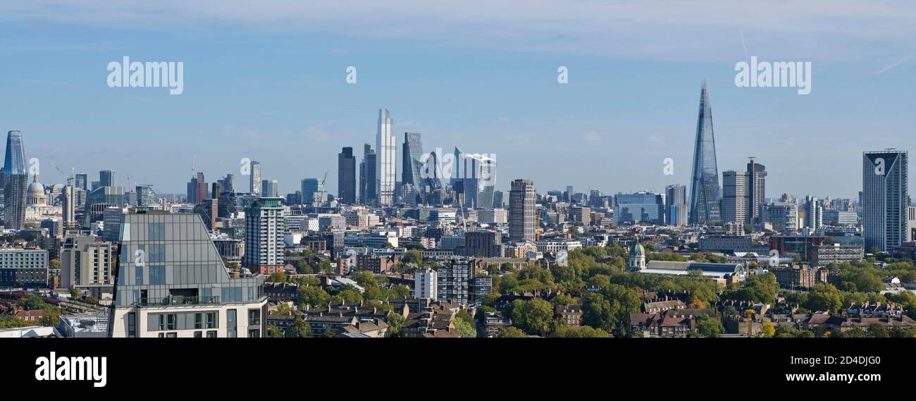 City of London Skyline aus dem Westen, Großbritannien Stockfoto