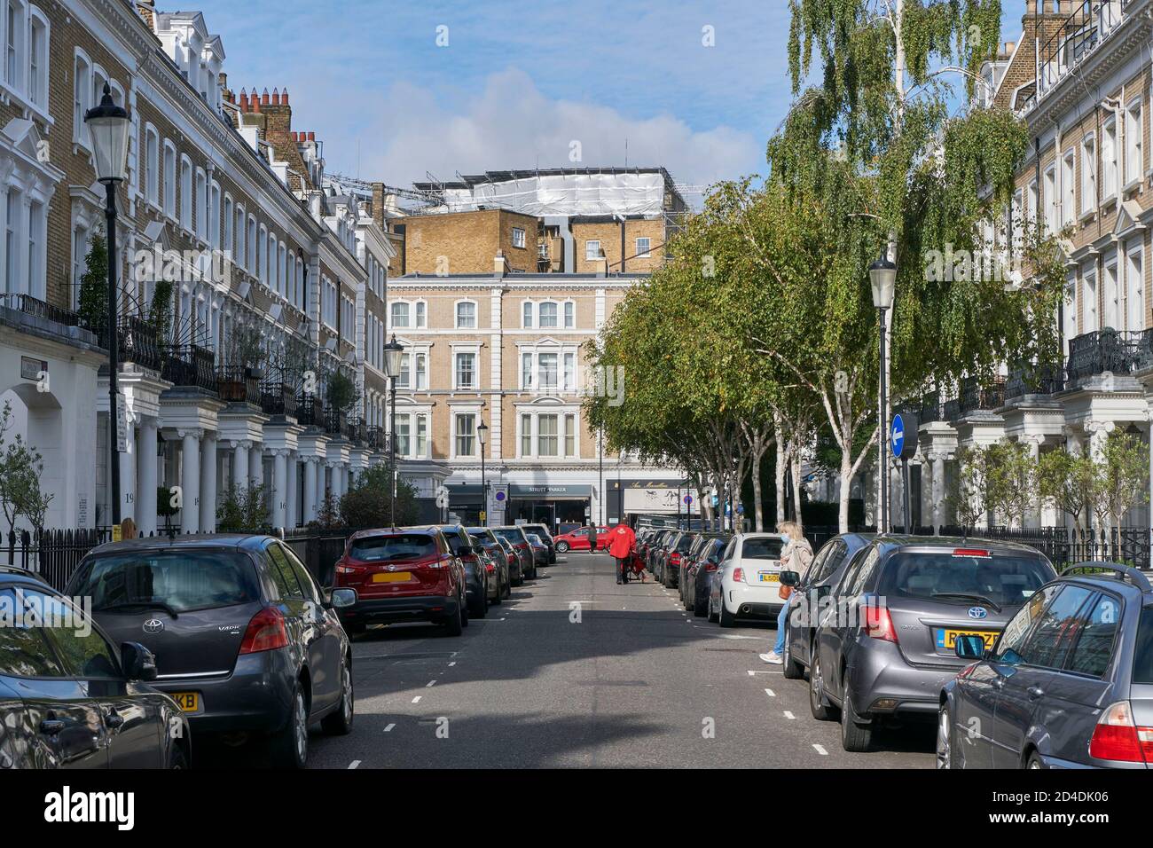 Street Scene, Onslow Square, South Kensington, West London, Großbritannien Stockfoto