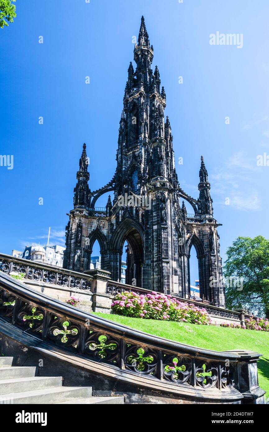 Das Scott Monument in Edinburgh. Stockfoto