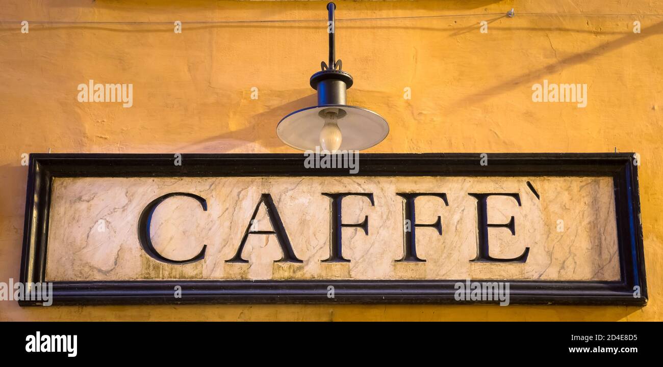 Rom, Italien. Traditionellen Vintage Style/Zeichen an der Wand. Stockfoto