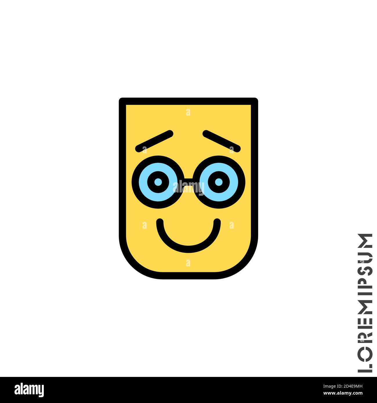 Lachend, Emotion Farbe Symbol. Spaß, Gesicht Vektor. Humor, Lächeln ...