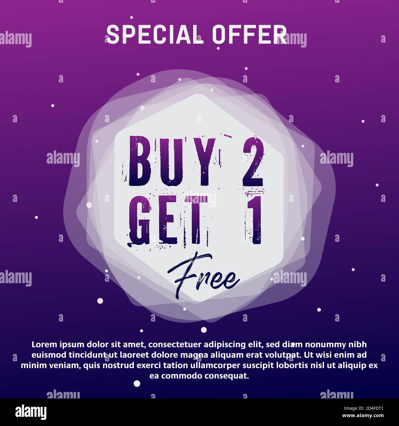 Kaufen 2 get 1 free Sale Design. Sale Tag, Banner Design-Vorlage, Rabatt App-Symbol Stock Vektor