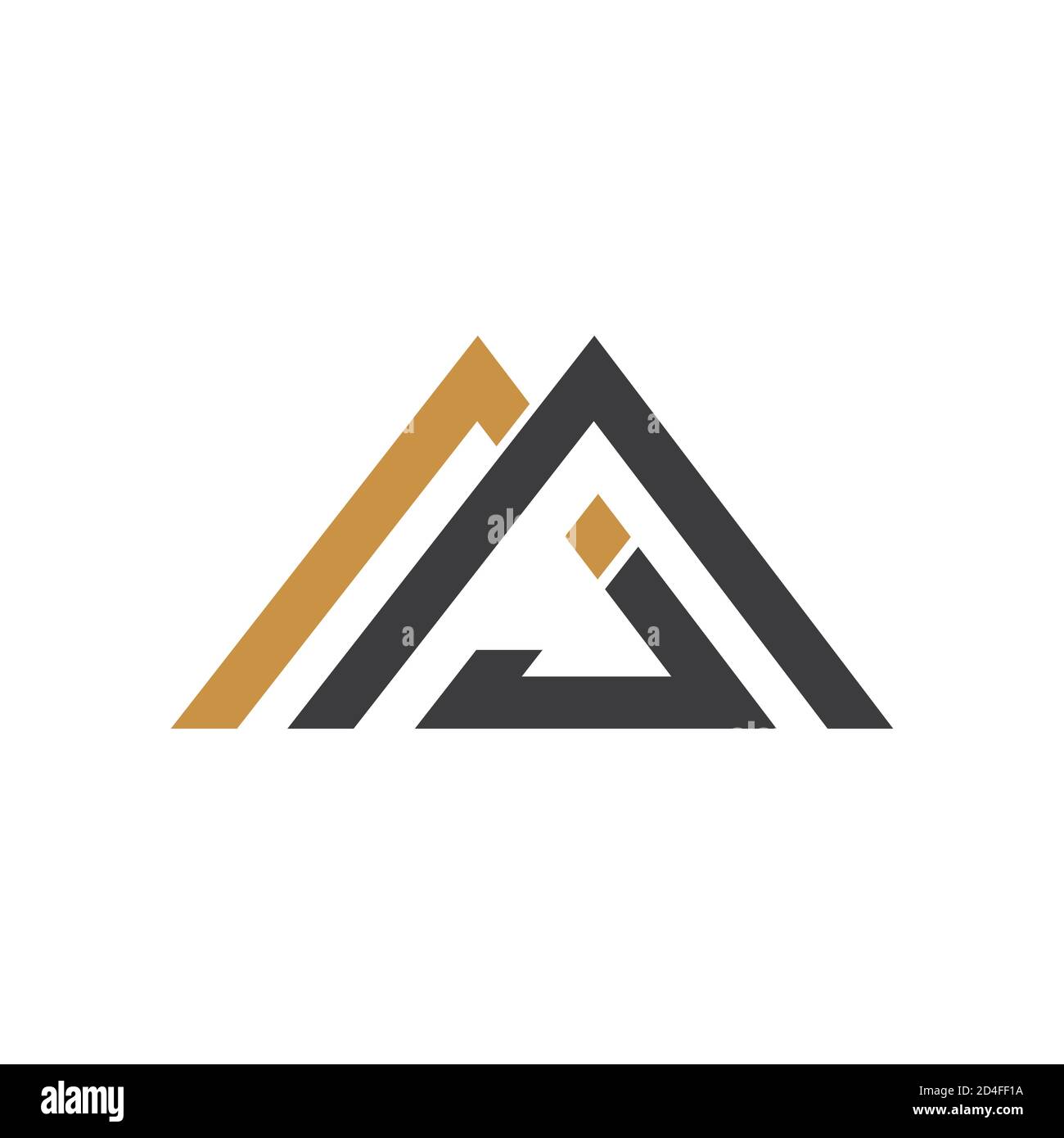 Anfangsbuchstabe jm Logo oder mj Logo Vektor Design-Vorlage Stock Vektor