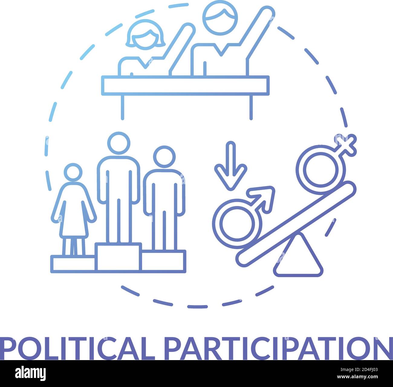 Politische Partizipation Konzept Symbol Stock Vektor