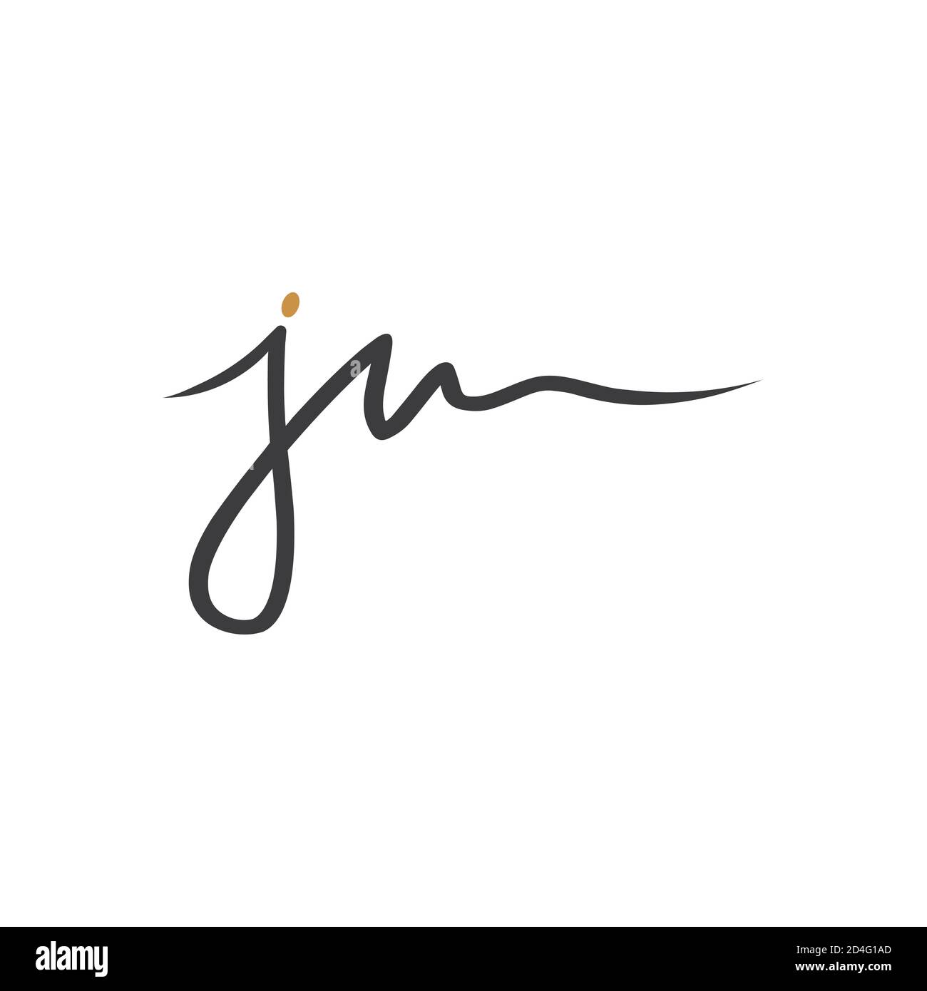 Anfangsbuchstabe jm Logo oder mj Logo Vektor Design-Vorlage Stock Vektor