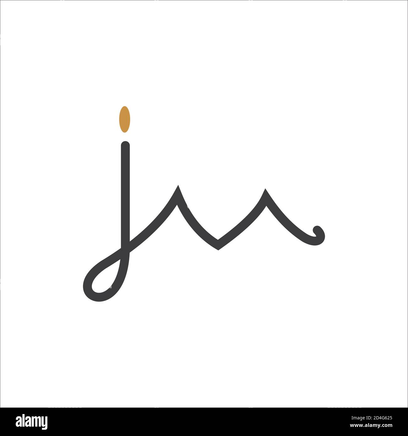 Anfangsbuchstabe jm Logo oder mj Logo Vektor Design-Vorlage Stock Vektor