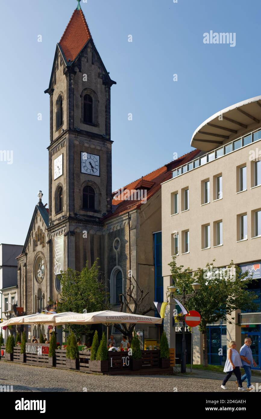 Tarnowskei Góry, UNESCO-Weltkulturerbe, an einem sonnigen Herbsttag. Stockfoto