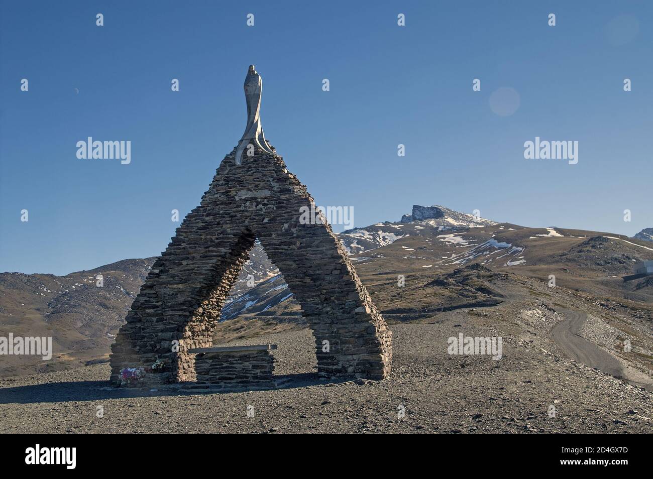 Sierra Nevada, España, Hiszpania, Spain, Spanien;Pico Veleta; Virgen de las Nieves; Virgin of the Snows; Unsere Liebe Frau vom Schnee; 雪聖母 Stockfoto