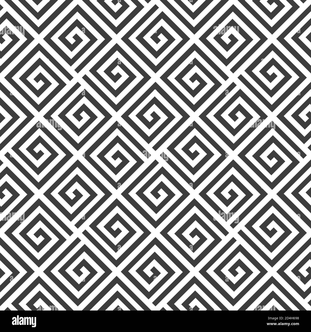 Abstraktes Nahtmuster. Wiederholtes griechisches Motiv. Moderne, stylische Textur. Ornamentale Struktur, gestreifte Elemente. Vektor monochromer Hintergrund. Stock Vektor