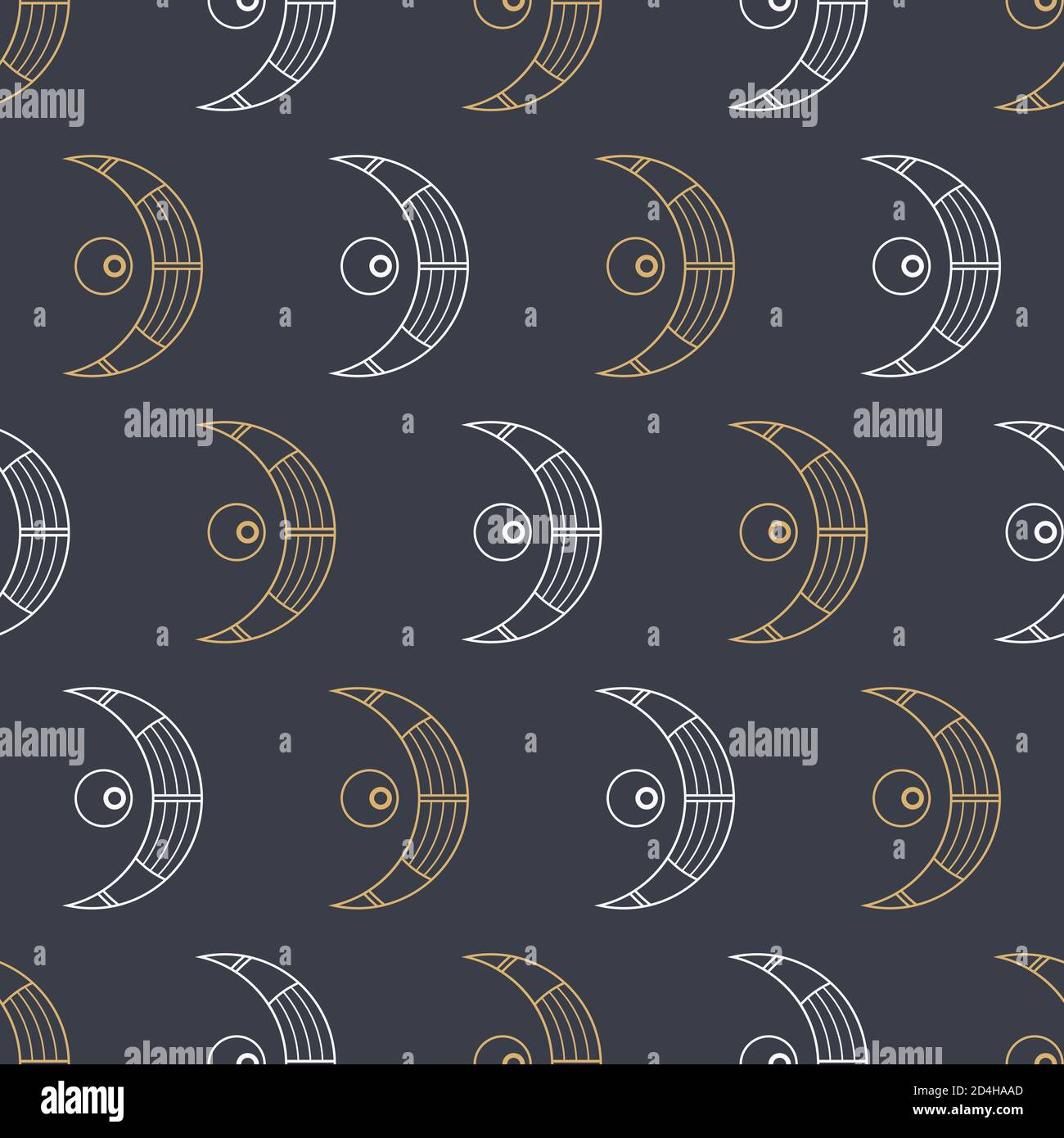 Abstrakte nahtlose heilige geometrische Symbole Muster. Moderne, stylische Textur. Linearer Stil. Vektorfarbe Hintergrund. Stock Vektor