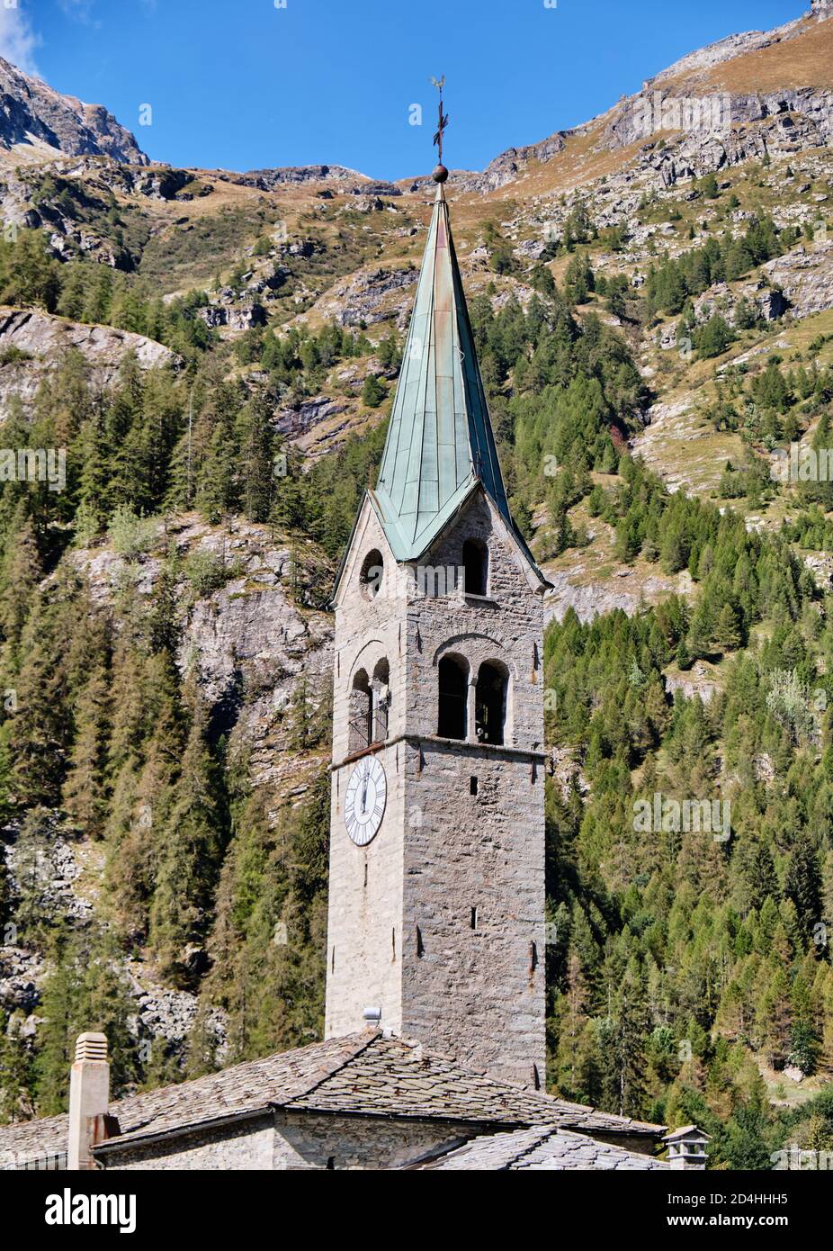 Italien, Aostatal, Gaby, San Giovanni Battista Kirche Stockfoto
