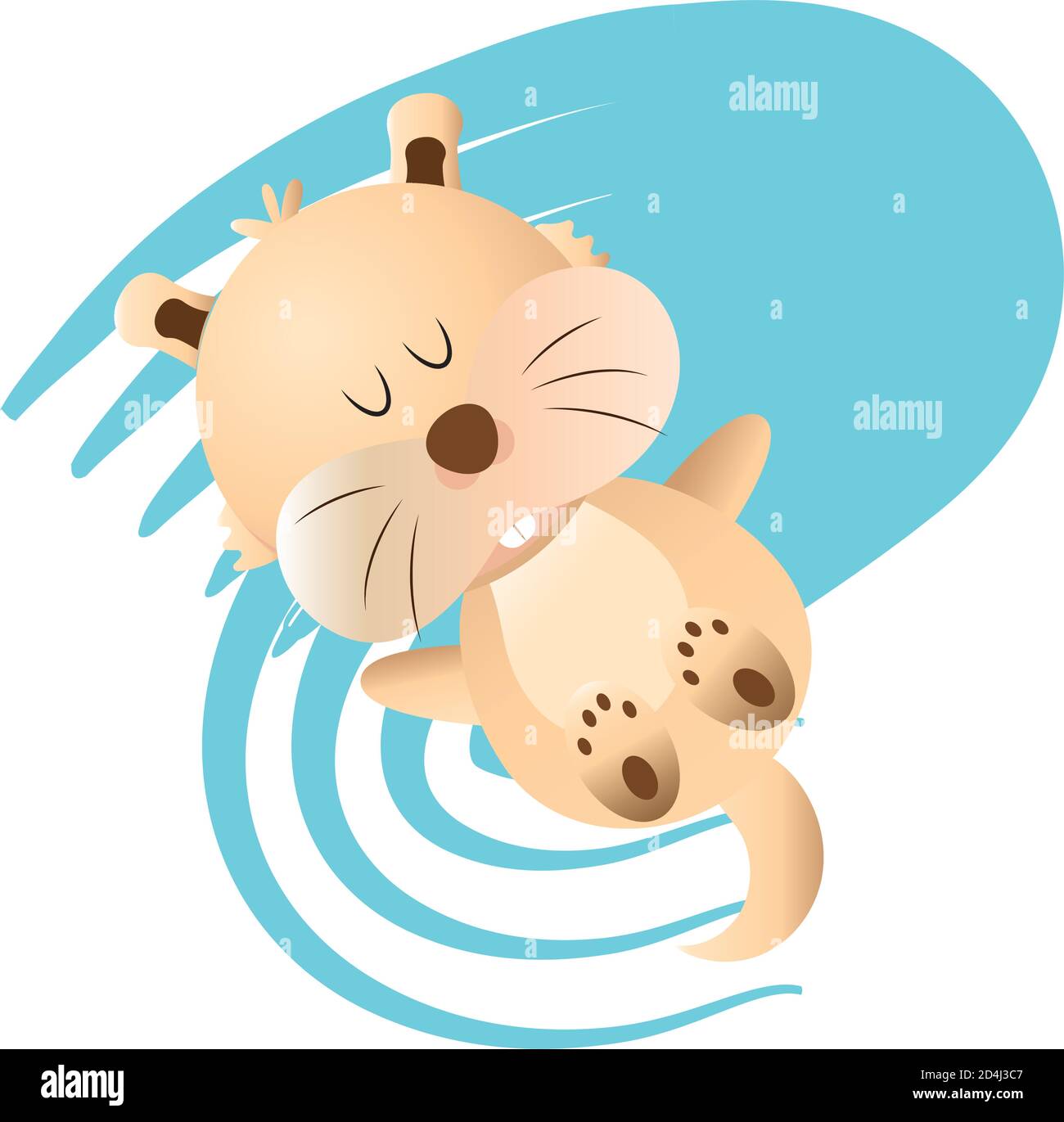 Karikatur eines Bibers Stock Vektor