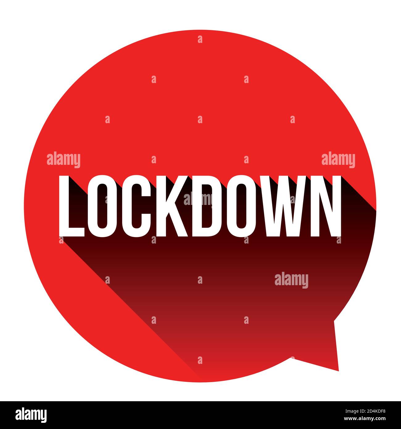 Corona Virus Lockdown Zeichen rot Etikett Stock Vektor