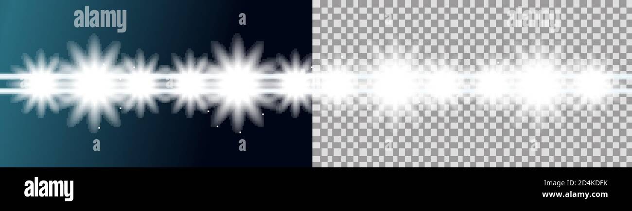 Weihnachtliche Fadenleuchten. Vektorgrafik. Neujahr Neon Garland. Festliche Weihnachtsdekoration. Stock Vektor