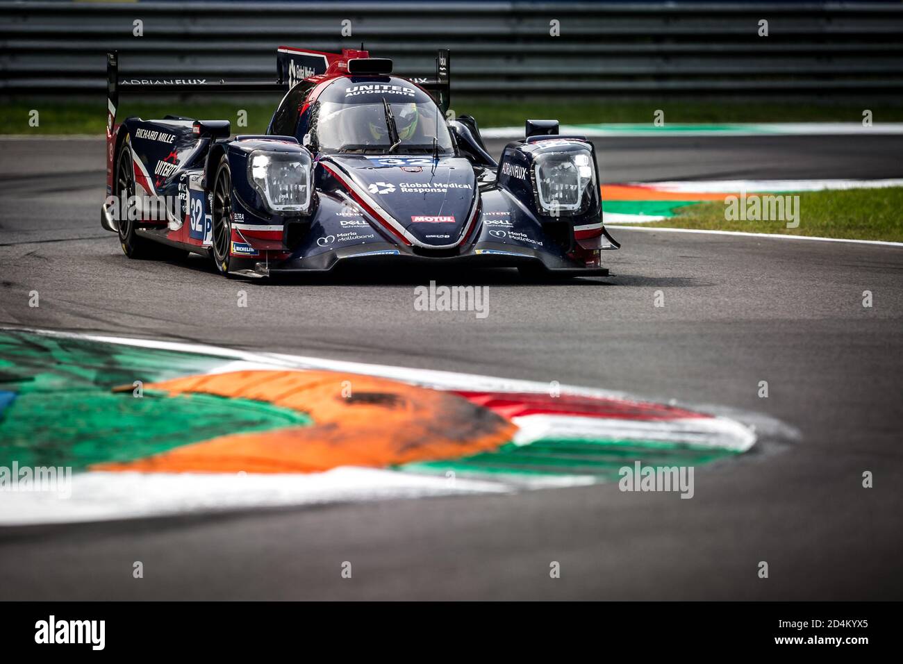 Monza, Italien, Italien. Oktober 2020. 32 Owen William (usa), Brundle Alex (gbr), Van Uitert Job (nld), United Autosport, Oreca 07 Gibson, Aktion während der 4 Stunden von Monza 2020, 4. Lauf der European Le Mans Series 2020, vom 9. Bis 11. Oktober 2020 auf dem Autodromo Nazionale di Monza, Italien - Foto Thomas Fenetre/DPPI Credit: LM/DPPI/Thomas Fenetre/Alamy Live News Stockfoto