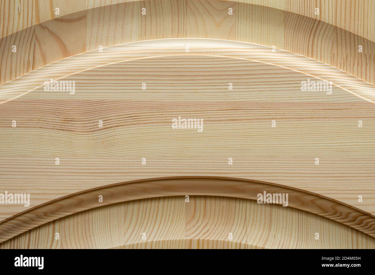 Teil einer Holztür aus geklebtem Schichtholz Mit einem Platz für Text zur Illustration zum Thema Der Herstellung von Holzprodukten Stockfoto