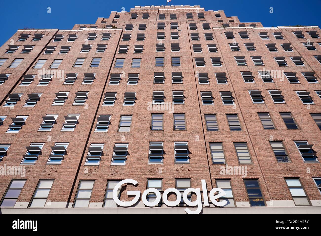 Das Google Building in der 111 Eighth Avenue ist die Heimat für Google-Büros in New York City. Stockfoto