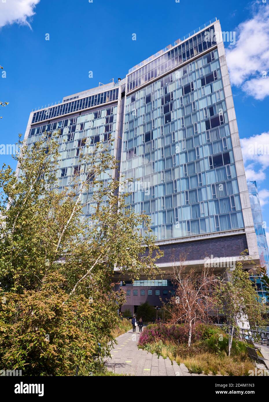 Das Standard, High Line Hotel, liegt an der High Line im Meatpacking District von Manhattan, New York City. Stockfoto