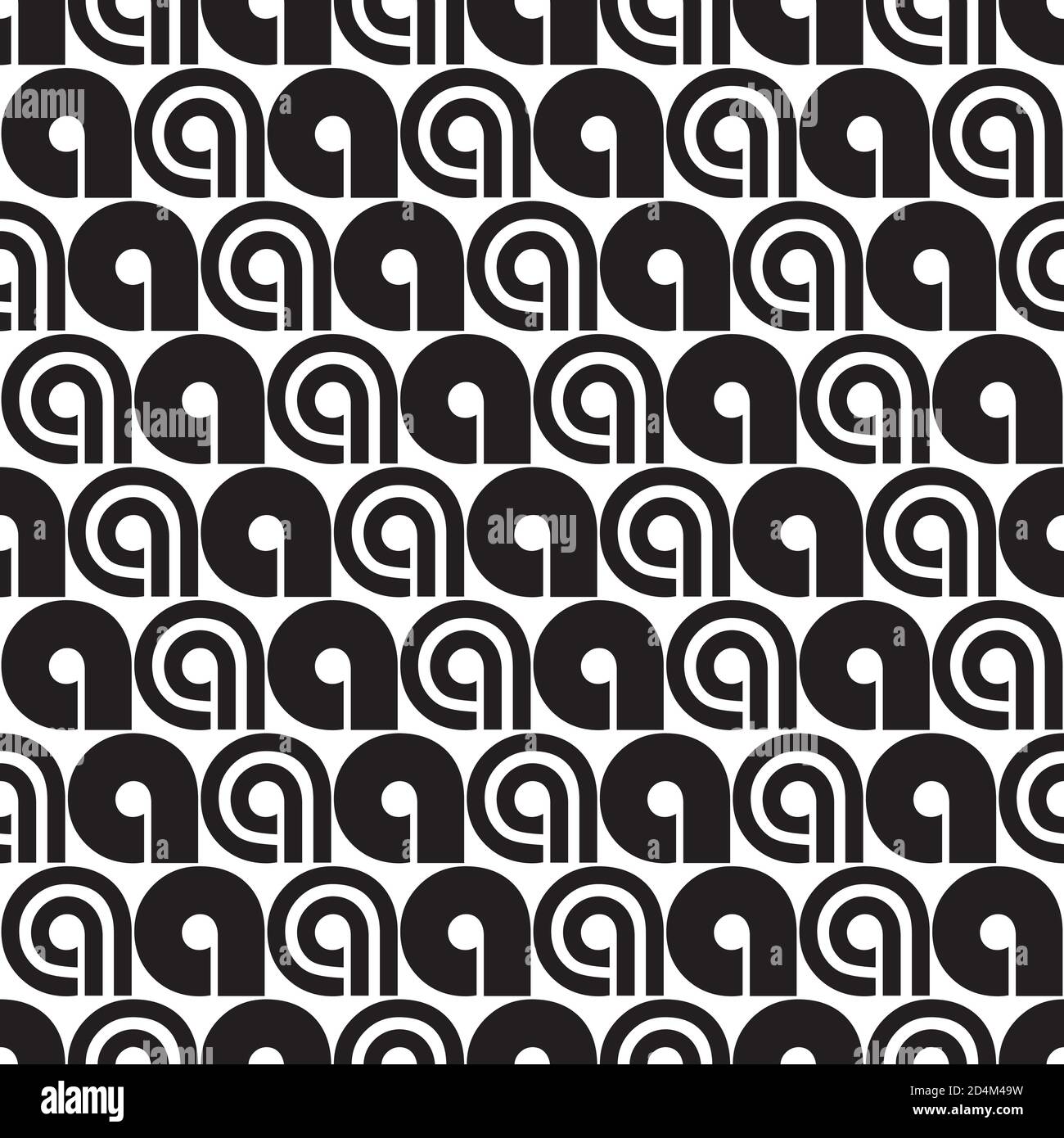 Nahtloses Muster mit schwarzem Buchstaben A Stock Vektor