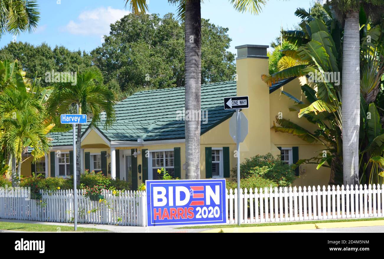 Ein politisches Zeichen zur Unterstützung von Biden für Präsident, 2020, in Punta Gorda, FL Stockfoto