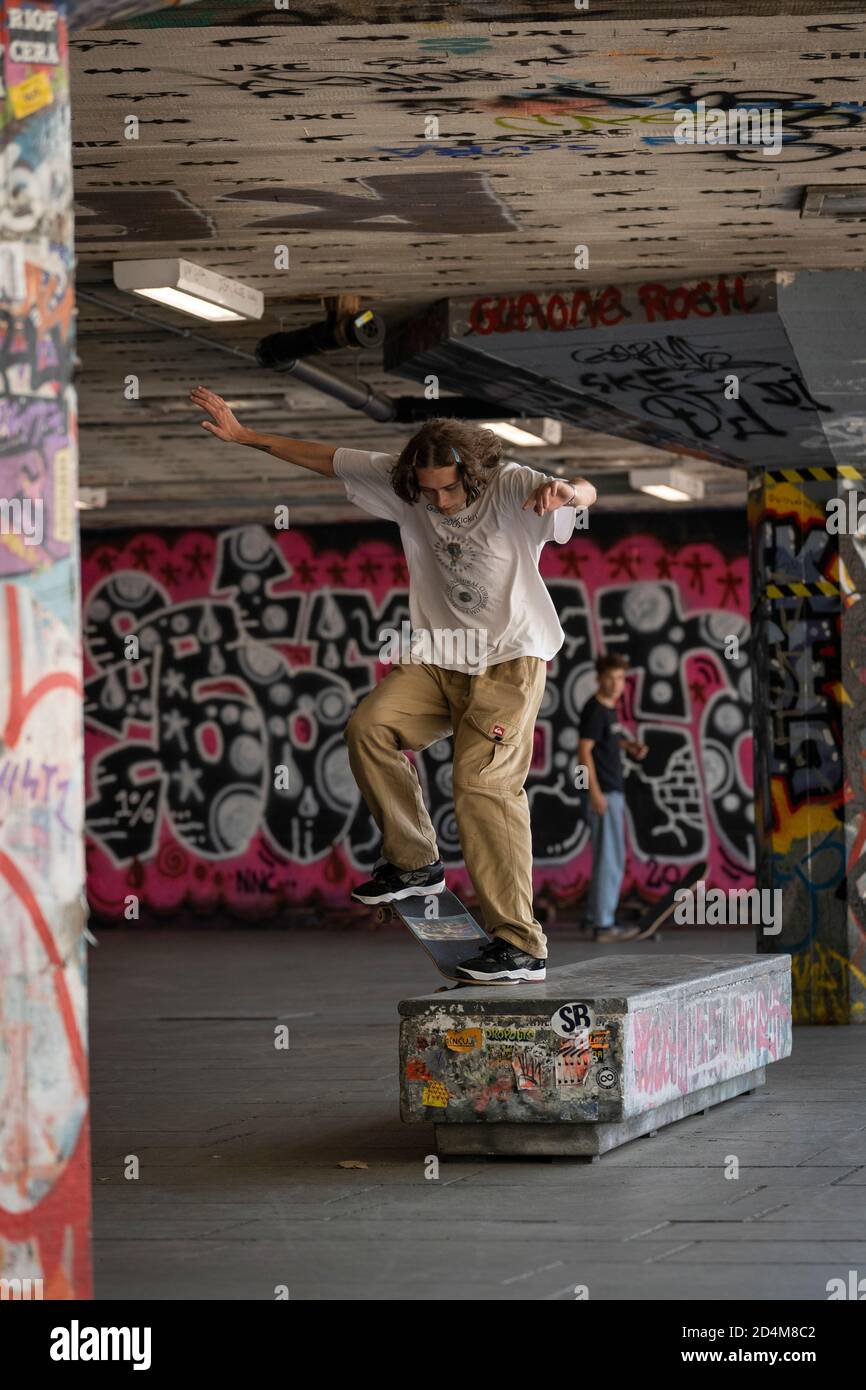 Southbank Skate Park am 22. September 2020 in South London im Vereinigten Königreich. Foto von Sam Mellish Stockfoto