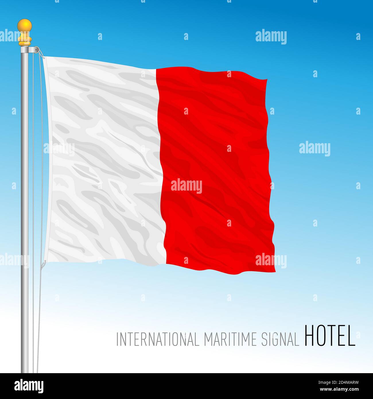 Hotelflagge, internationales maritimes Signal, Vektorgrafik Stock Vektor
