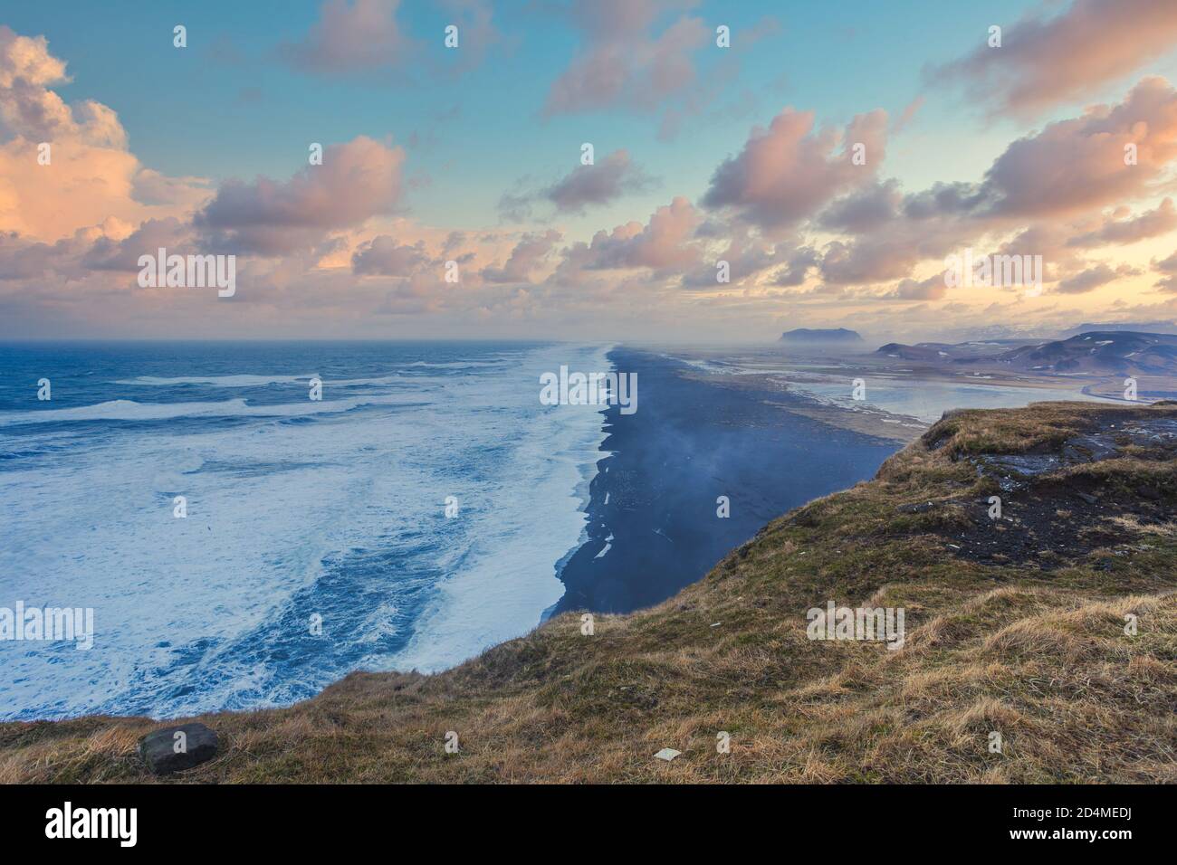 Blick von der Halbinsel Dyrholaey, in der Nähe von Vik, Südisland Stockfoto