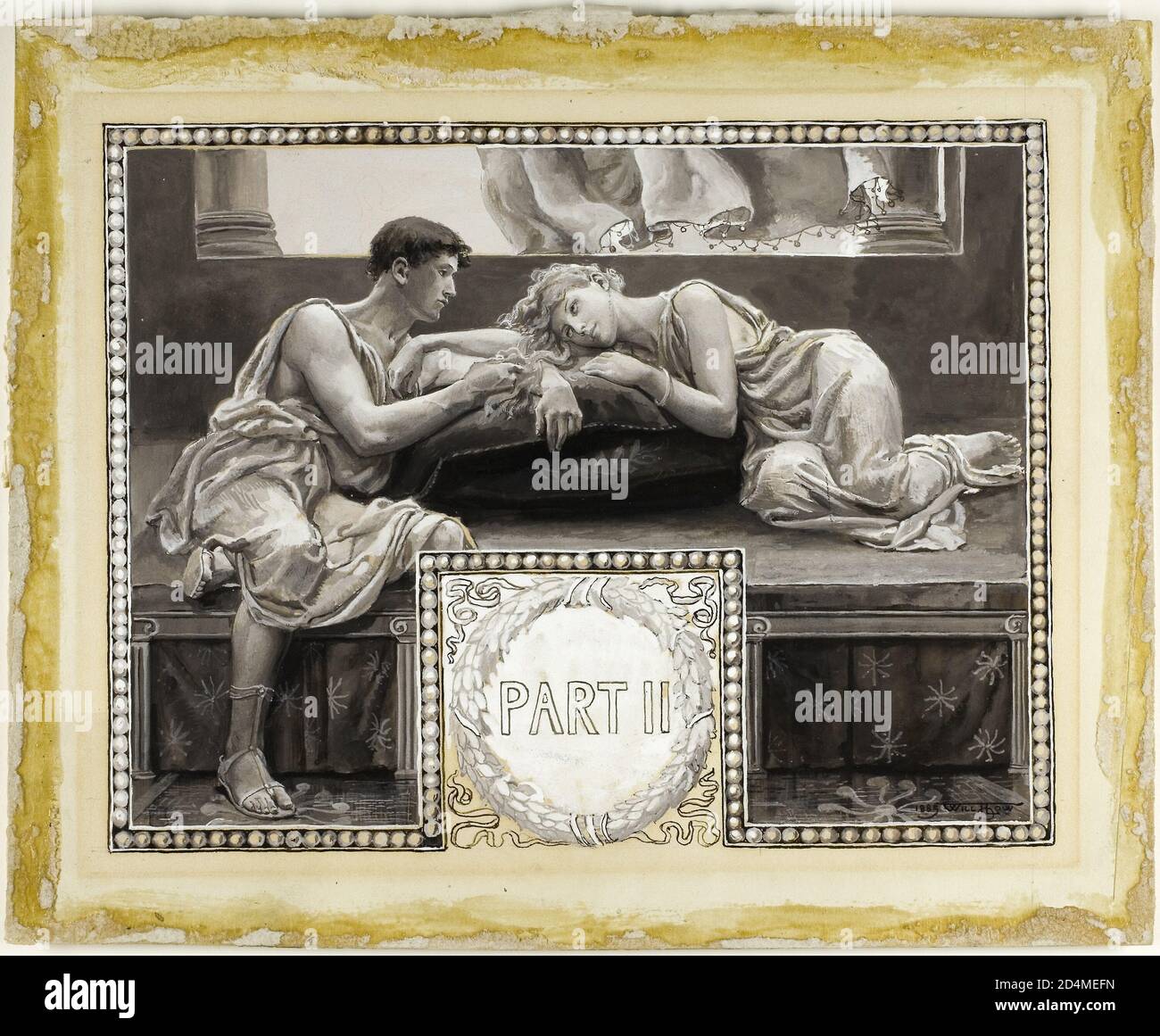 Sie wurden inthronisiert; in der Eventide; auf einer Couch - Kopfstück; Teil II - Datum: 1885; will Hicock Low; Amerikaner; 1853-1932 Stockfoto