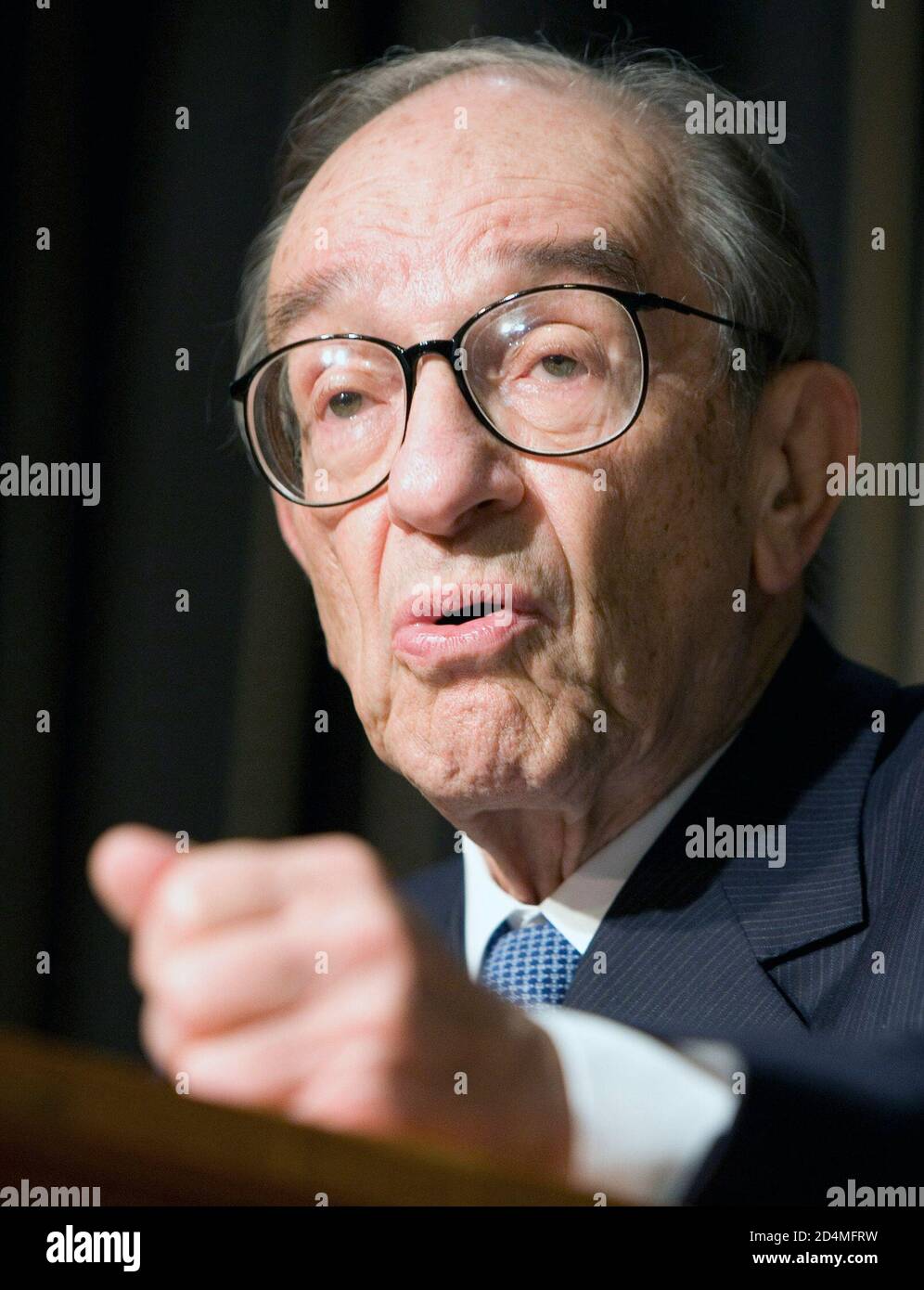 Dr. Alan Greenspan der Vortrag der per Jacobsson Foundation am 21 2007. Oktober in Washington DC hielt der ehemalige Vorsitzende des Gouverneursrates der Federal Reserve eine Rede. Stockfoto