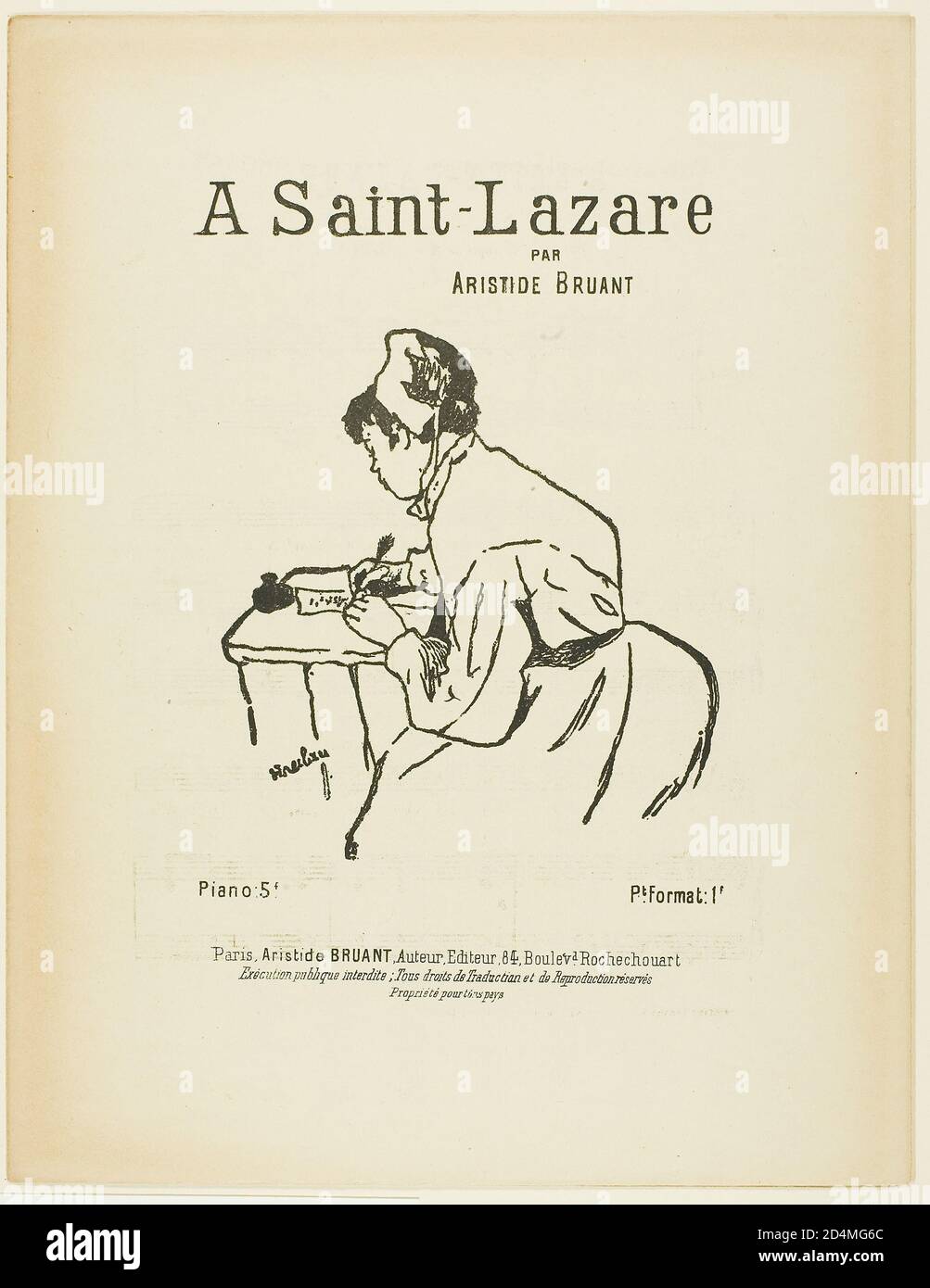 À Saint-Lazare - Datum: 1885; ; spätere Ausgabe; Henri de Toulouse-Lautrec; Französisch; 1864-1901 Stockfoto