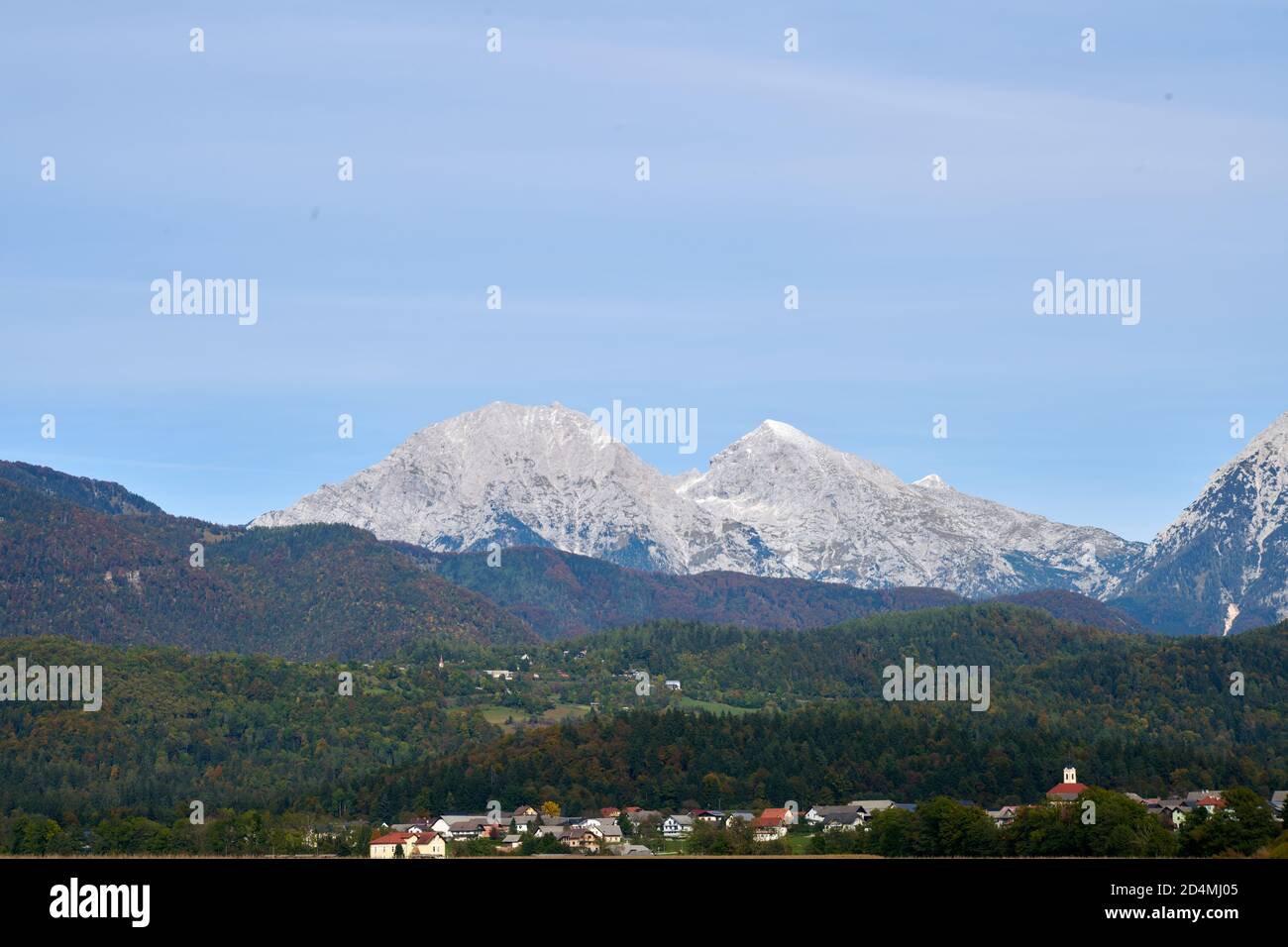 Grintovec Berg in den Kamnik-Savinja Alpen im Herbst Stockfoto