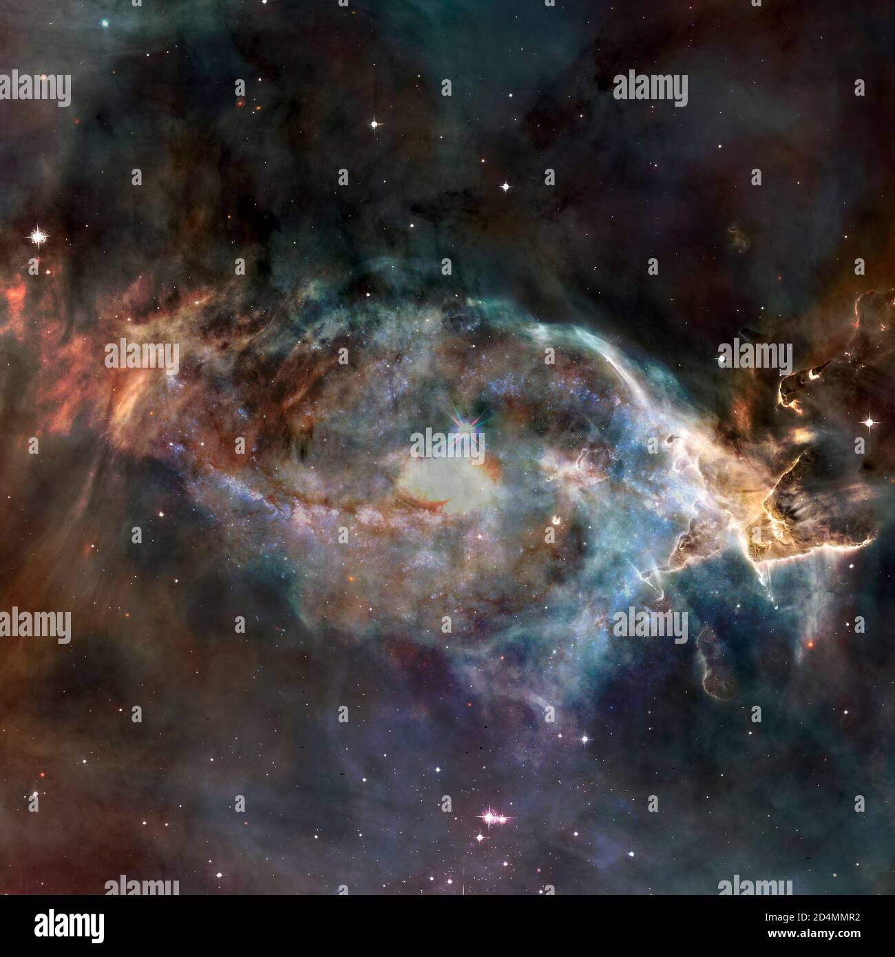 Nebel und Galaxie. Tiefraum. Elemente dieses Bildes, die von der NASA eingerichtet wurden. Stockfoto