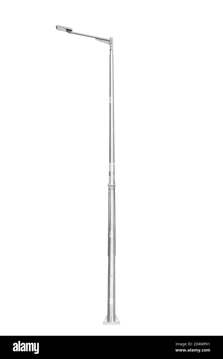Straßenlaterner auf weißem Hintergrund isoliert, mit Clipping-Pfad. Stockfoto