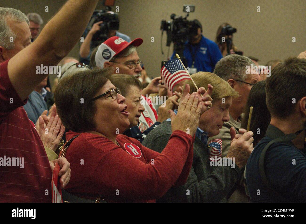 St. Louis Bereich republikanische Wähler nehmen an einem GOP in St. Louis, Missouri Stockfoto