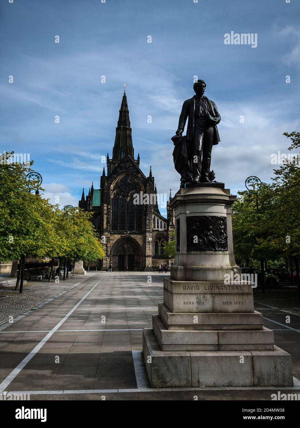 Cathedral-Viertel mit San Glasgow Kathedrale im Hintergrund, Schottland Stockfoto