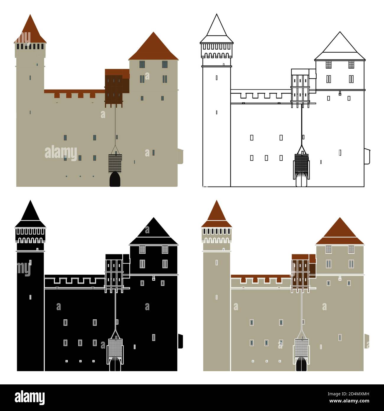 Burg Saaremaa Kuressaare in Estland Stock Vektor
