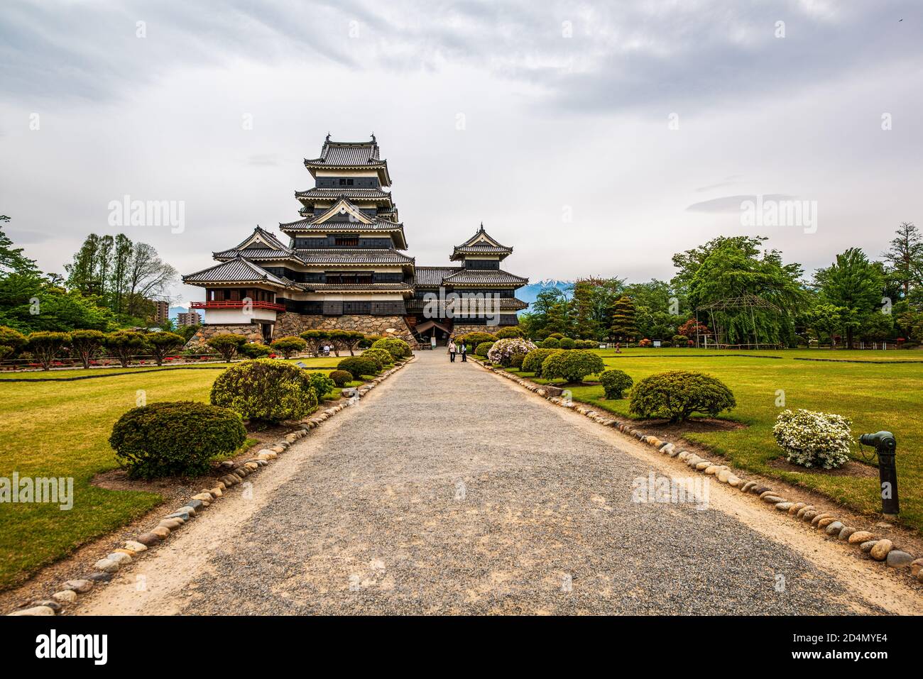 Matsumoto Schloss in der Stadt Matsumoto, in der Präfektur Nagano, Japan Stockfoto