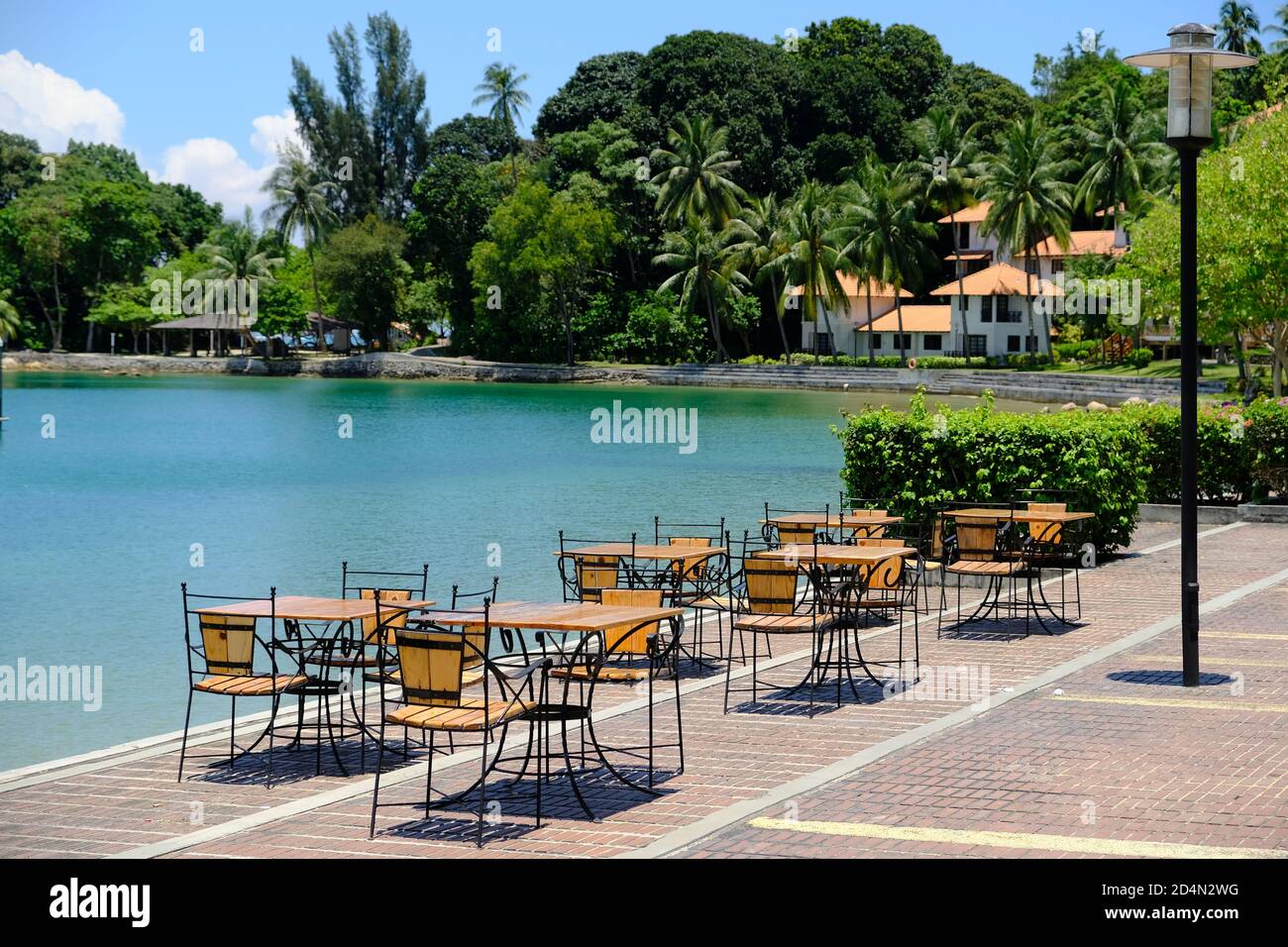 Indonesia Batam - Picknick und Sitzecke in Nongsa Resorts Stockfoto