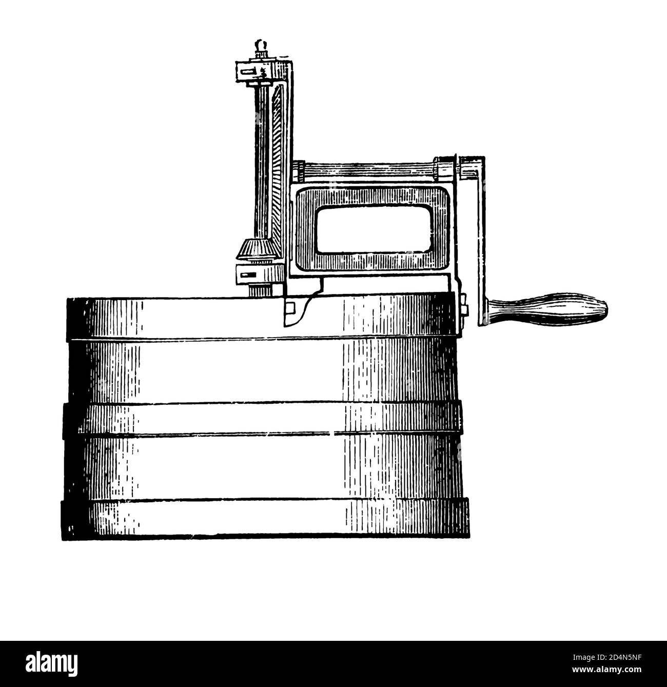 Butterturn zur Umwandlung von Sahne in Butter, traditionelle Milchverarbeitung Stockfoto