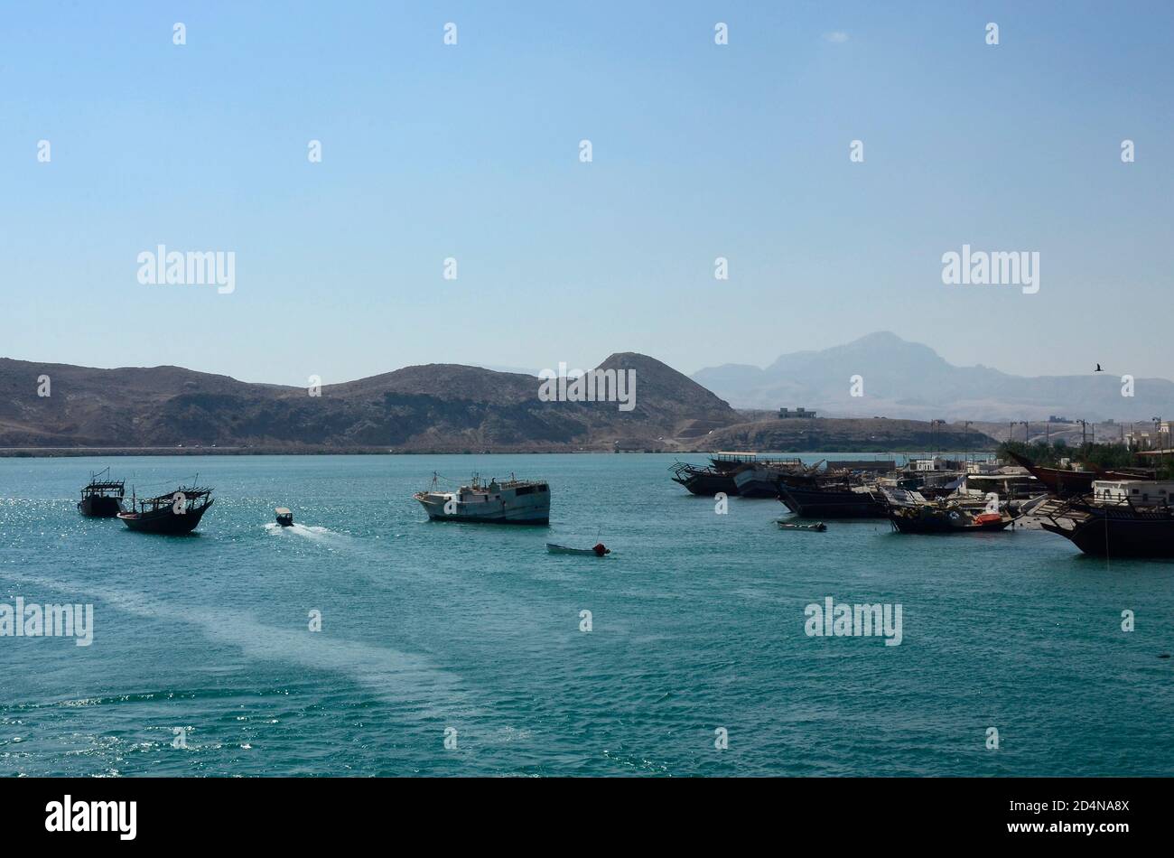 Der Hafen von Sur, Oman ist eine der ältesten Importdestinationspassagen seit dem 6. Jahrhundert. Stockfoto