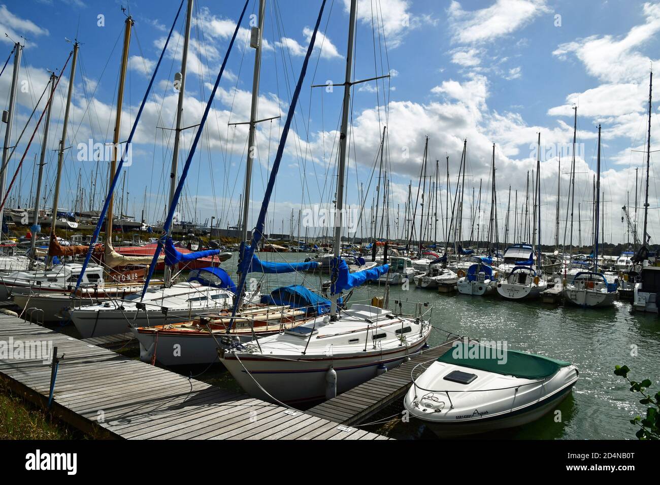 Levington Yacht Harbour, Suffolk, Großbritannien Stockfoto